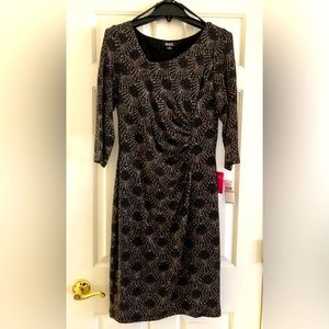 SLNY dress black with gold metallic. Original tags still attached.